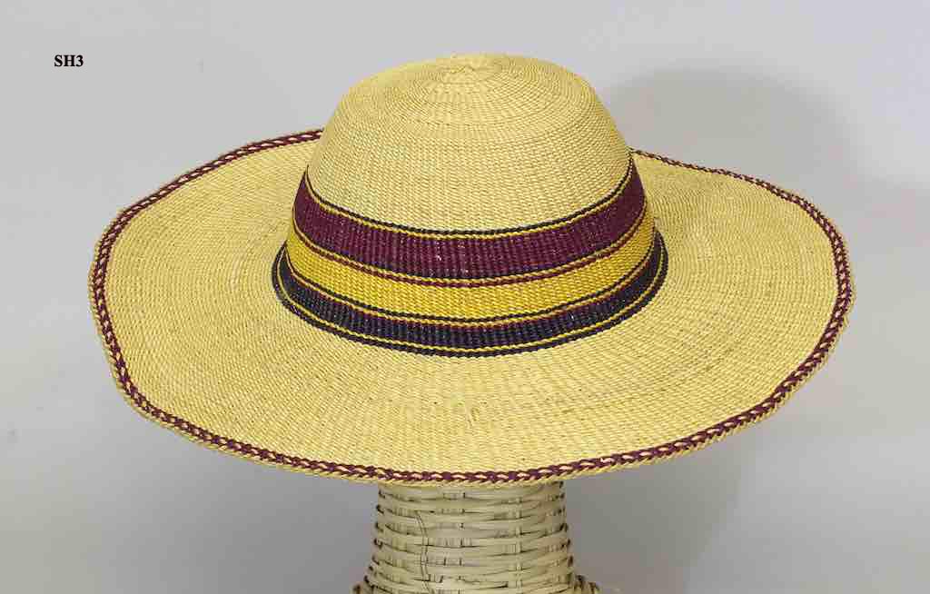 Handwoven Straw Hats from Ghana 麦わら帽子 shimizu-kazumichi.com
